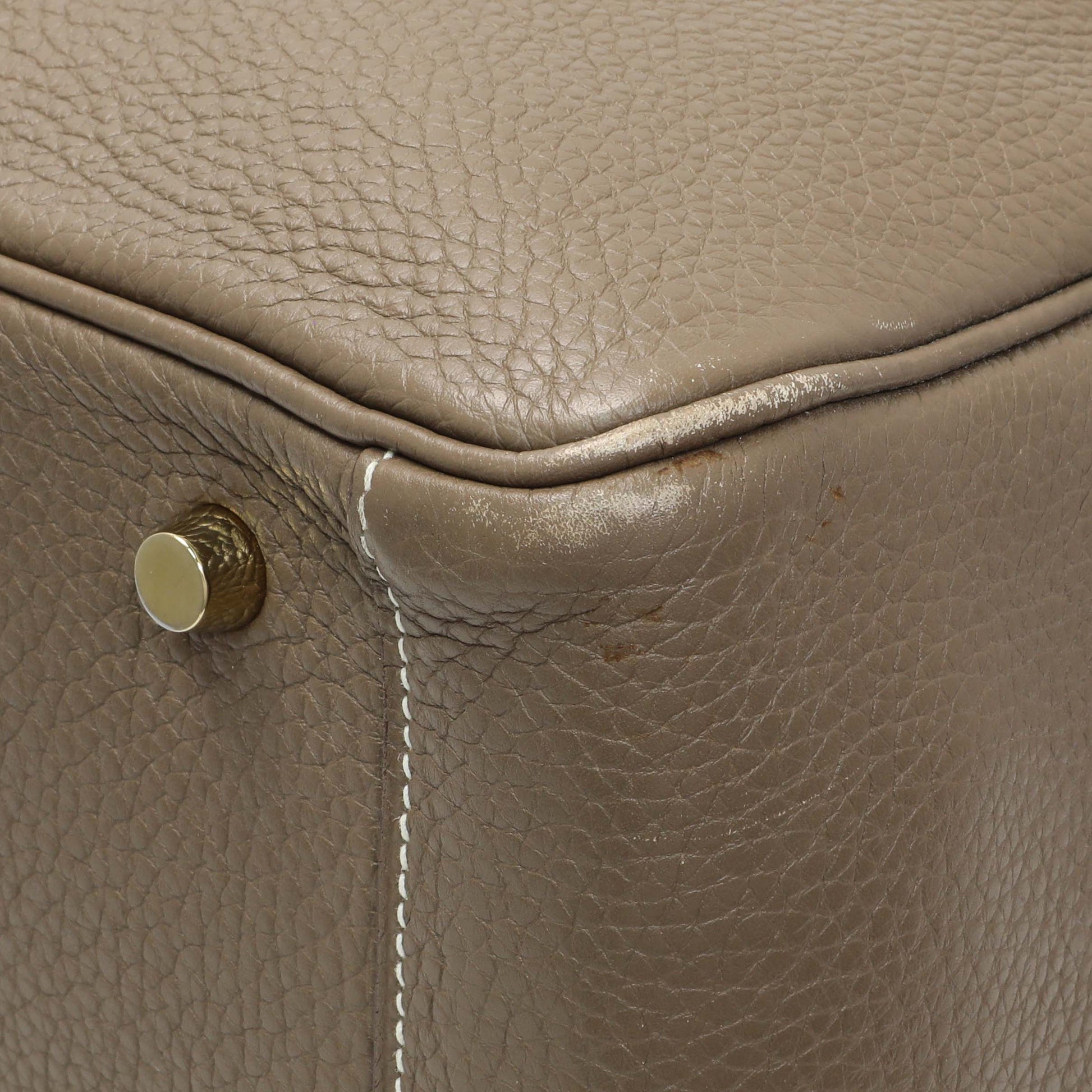 Exclusive Hermes Etoupe Taurillon Clemence Lindy 30 — Alternate View 7