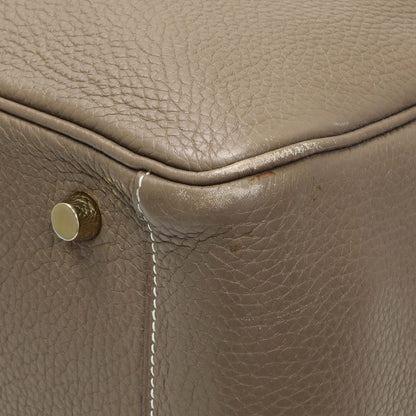 Exclusive Hermes Etoupe Taurillon Clemence Lindy 30 — Alternate View 7