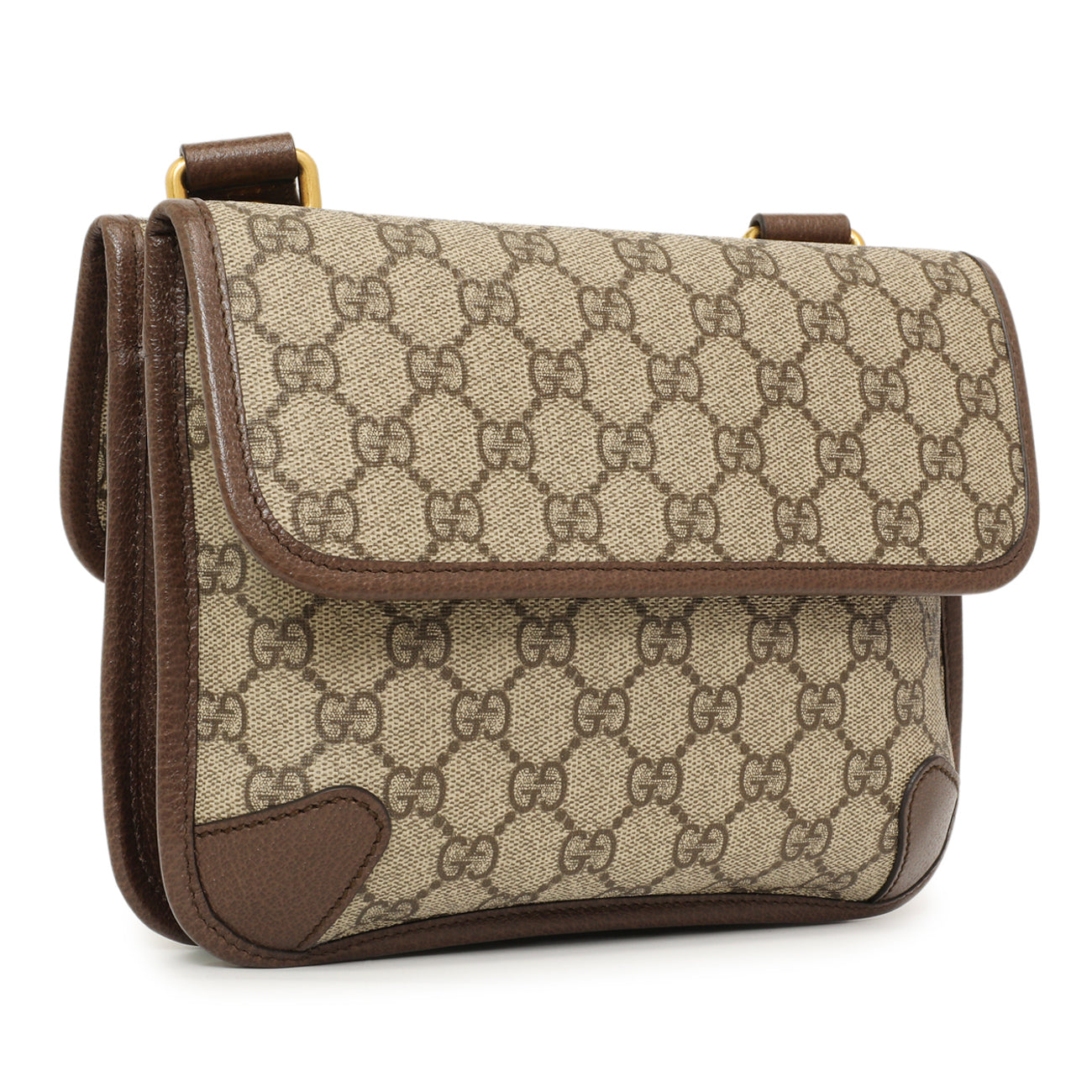 Exclusive Gucci GG Supreme Monogram Web Neo Vintage Small Messenger — Back View