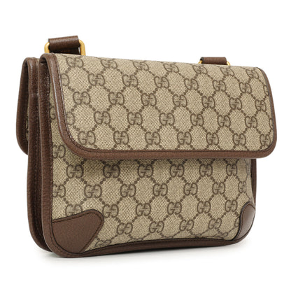 Exclusive Gucci GG Supreme Monogram Web Neo Vintage Small Messenger — Back View