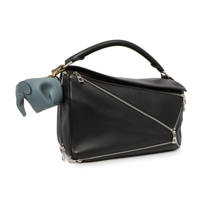 Exclusive Loewe Stone Blue Calfskin Elephant Charm — Top View