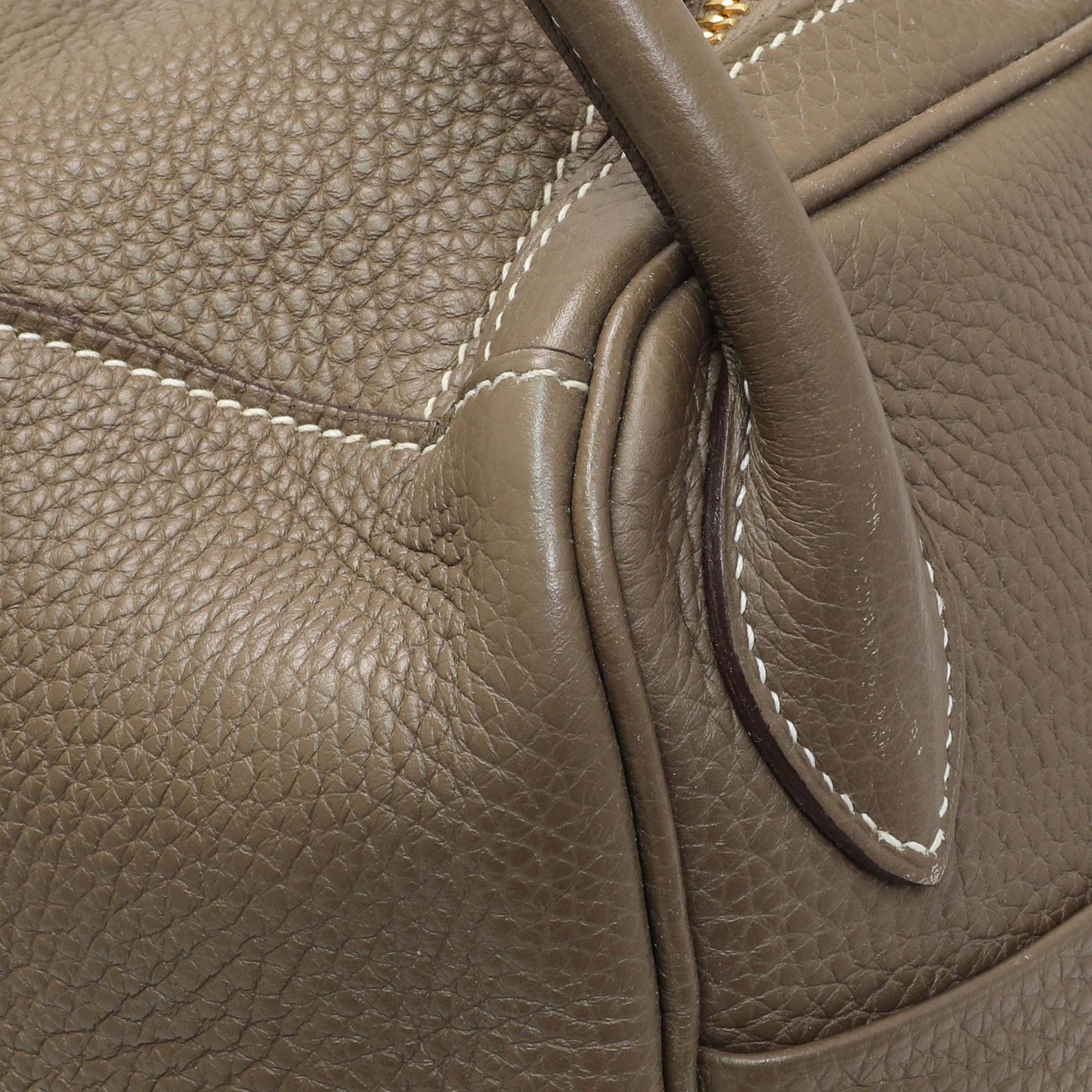 Exclusive Hermes Etoupe Taurillon Clemence Lindy 30 — Alternate View 9