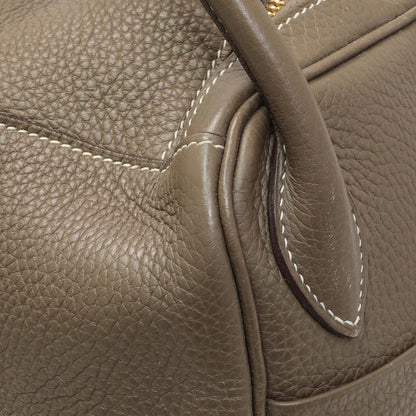 Exclusive Hermes Etoupe Taurillon Clemence Lindy 30 — Alternate View 9