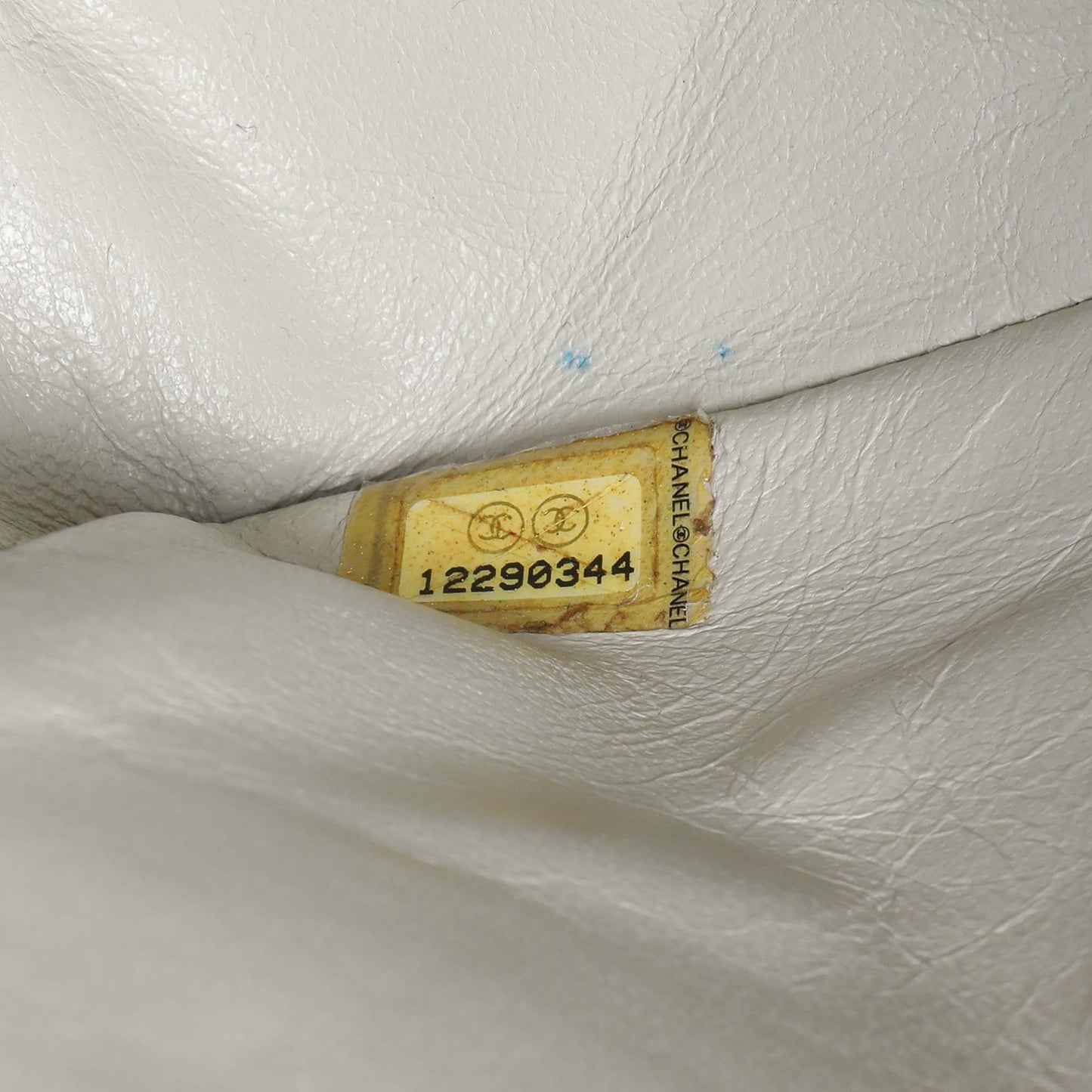 Exclusive Chanel Beige Crinkled Patent Medium Double Flap — Lifestyle View