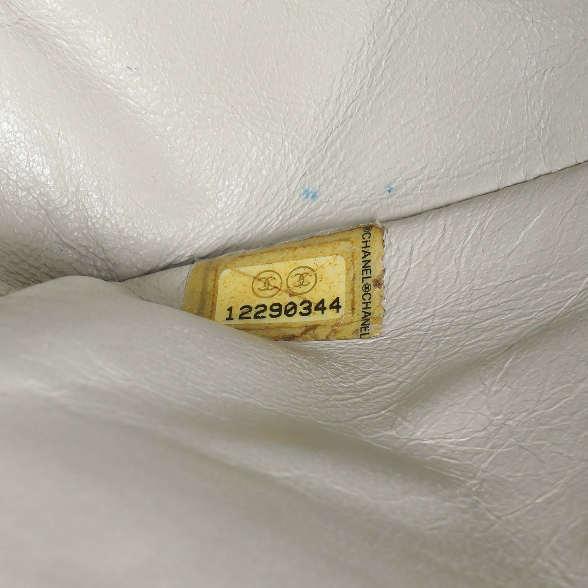 Exclusive Chanel Beige Crinkled Patent Medium Double Flap — Lifestyle View