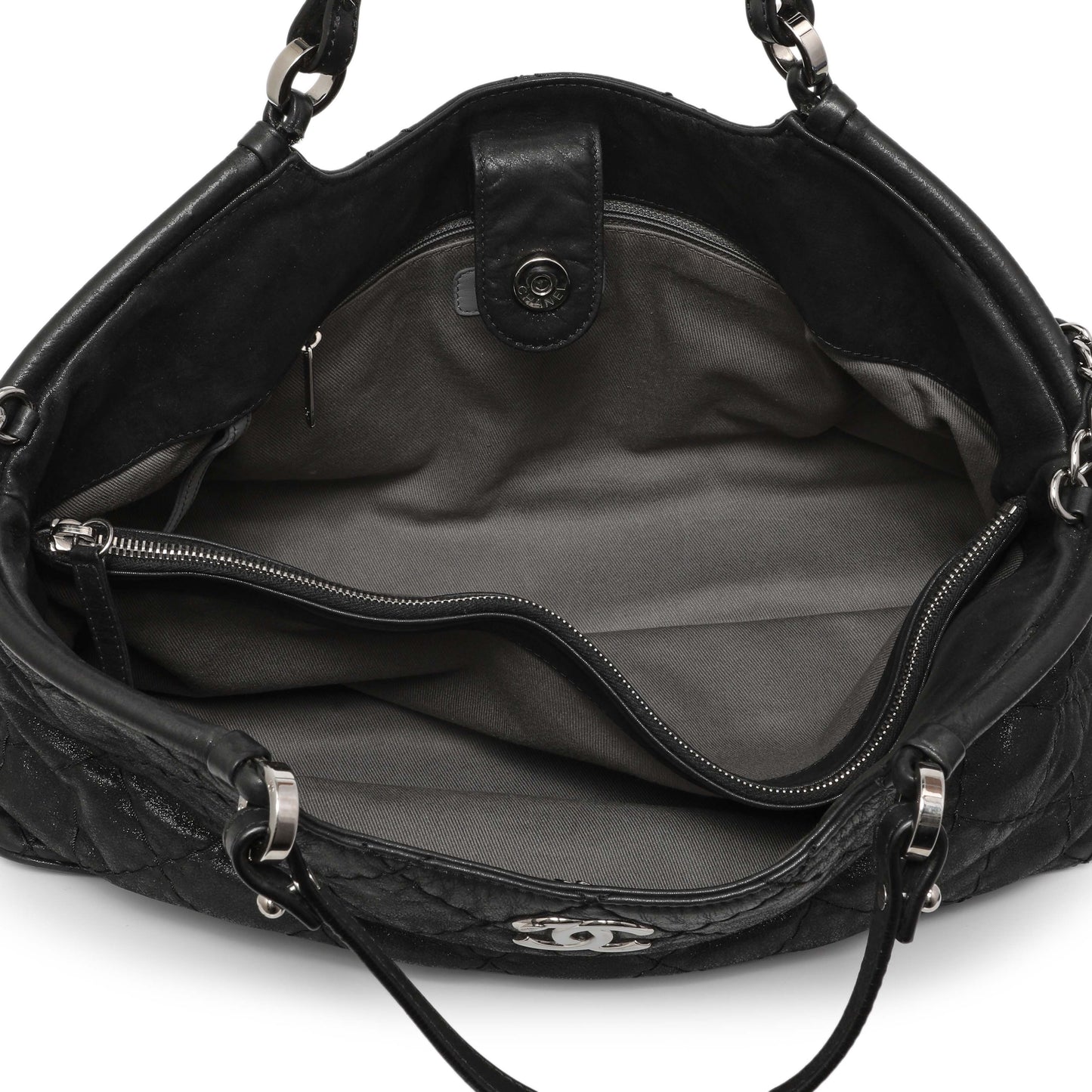 Exclusive Chanel Black Iridescent Quilted Calfskin Sea Hit Tote — Alternate View 8