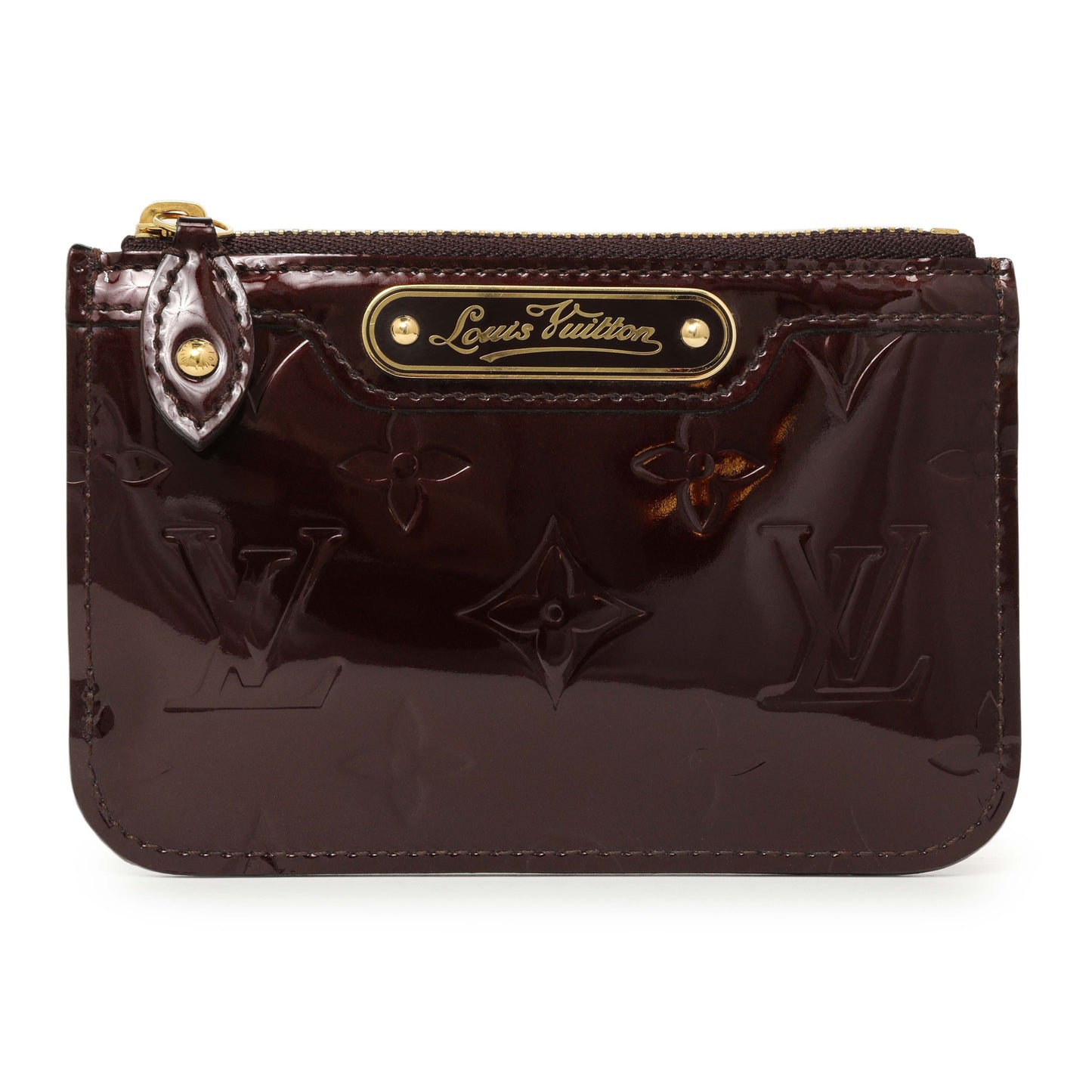 Exclusive Louis Vuitton Amarante Vernis Key Pouch — Front View
