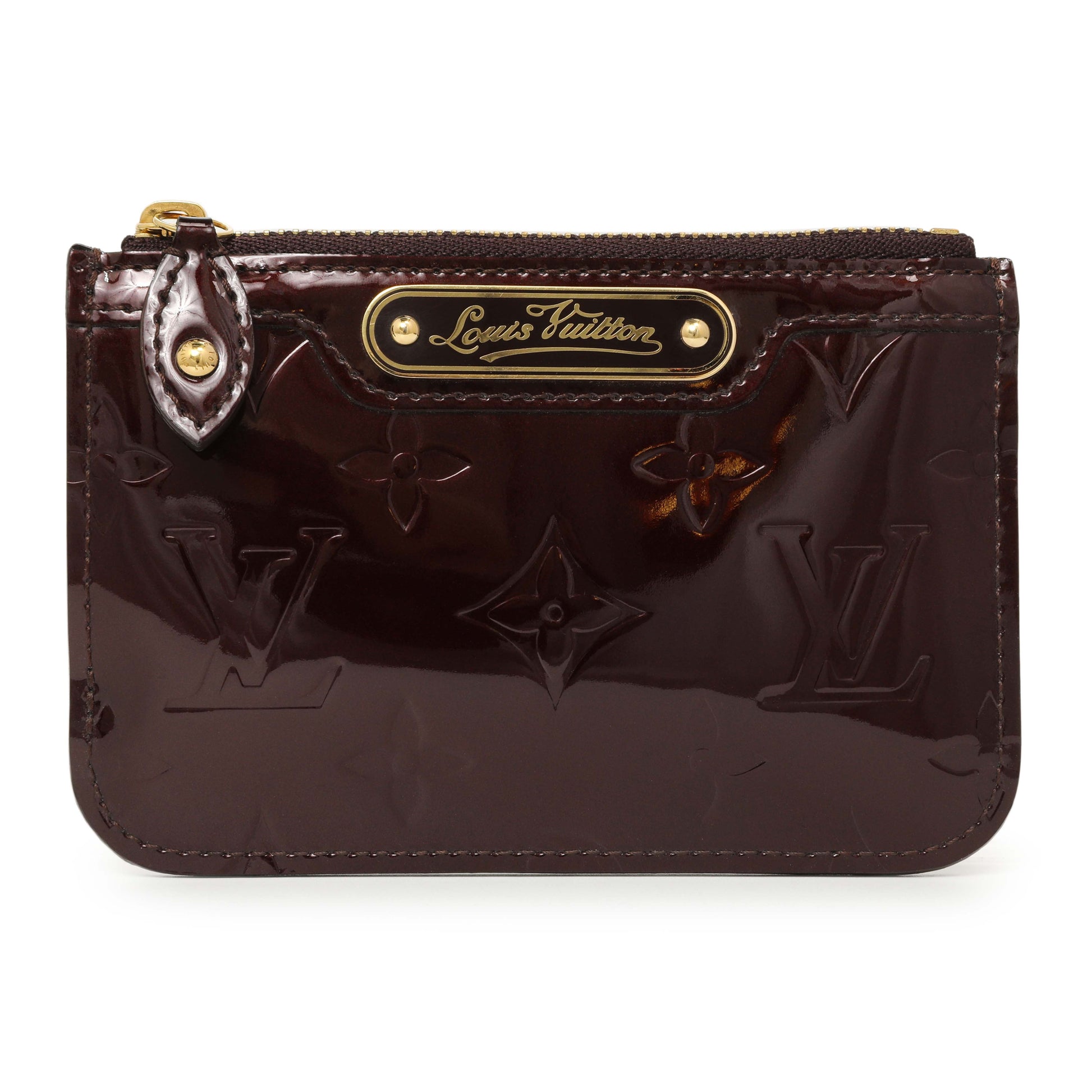 Exclusive Louis Vuitton Amarante Vernis Key Pouch — Front View