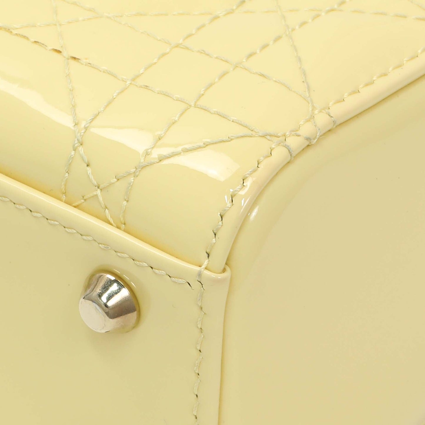 Exclusive Christian Dior Yellow Patent Cannage Mini Lady Dior — Alternate View 7