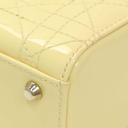 Exclusive Christian Dior Yellow Patent Cannage Mini Lady Dior — Alternate View 7