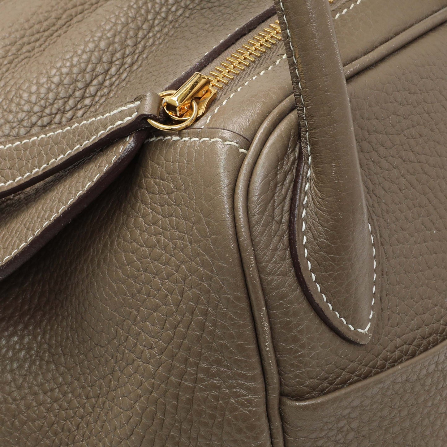 Exclusive Hermes Etoupe Taurillon Clemence Lindy 30 — Alternate View 11