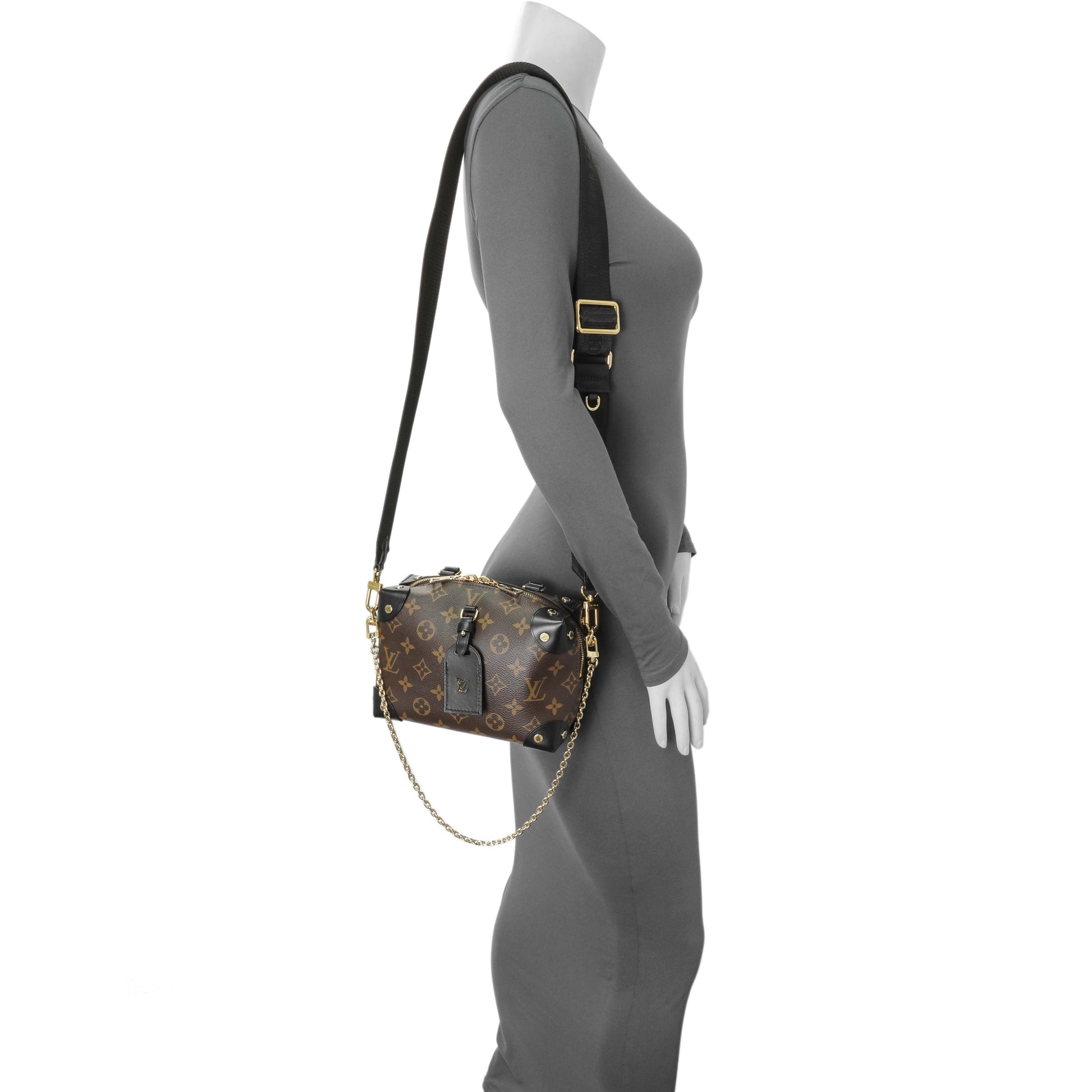 Exclusive Louis Vuitton Black Monogram Petite Malle Souple — Alternate View 10