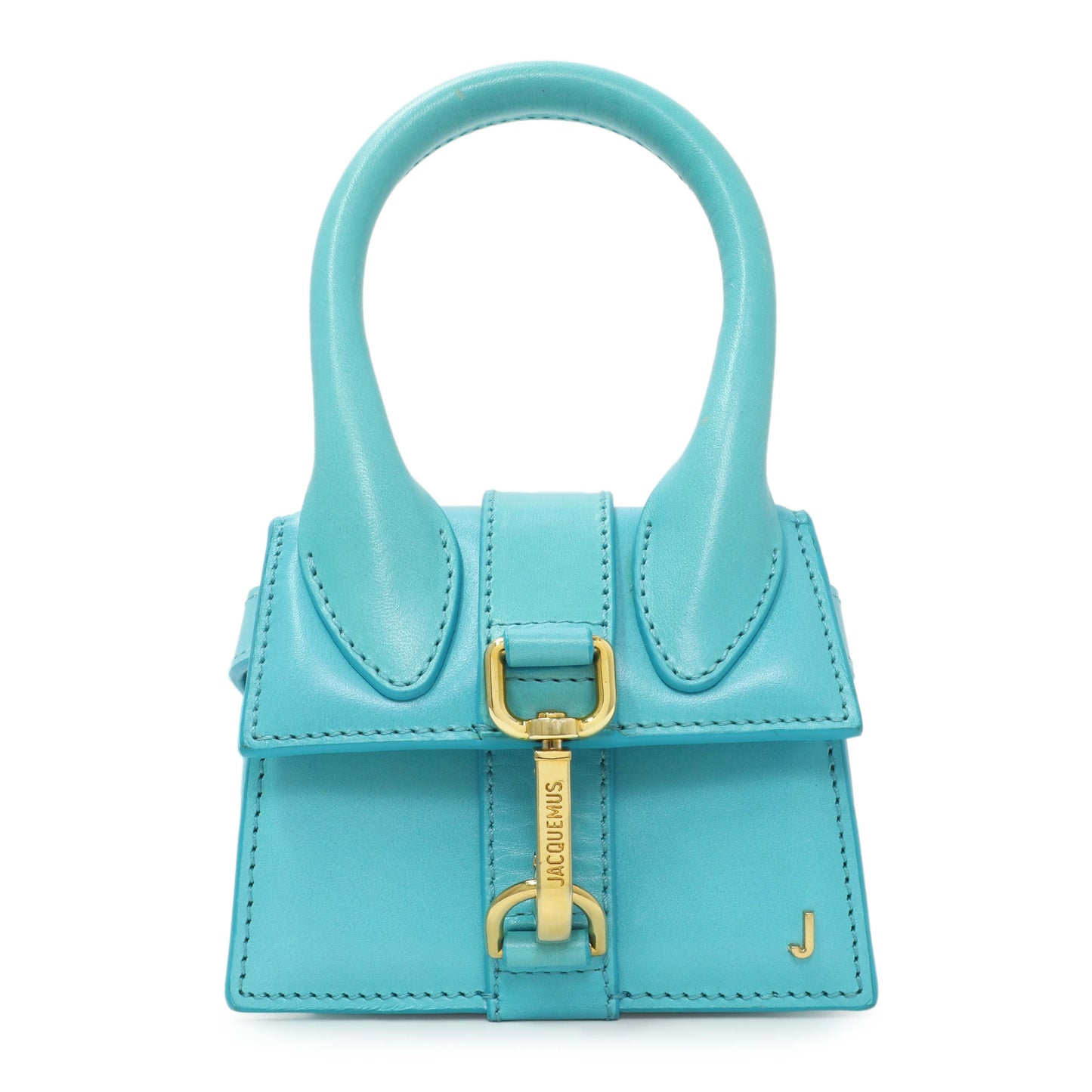 Exclusive Jacquemus Blue Smooth Calfskin Le Chiquito Montagne — Side View