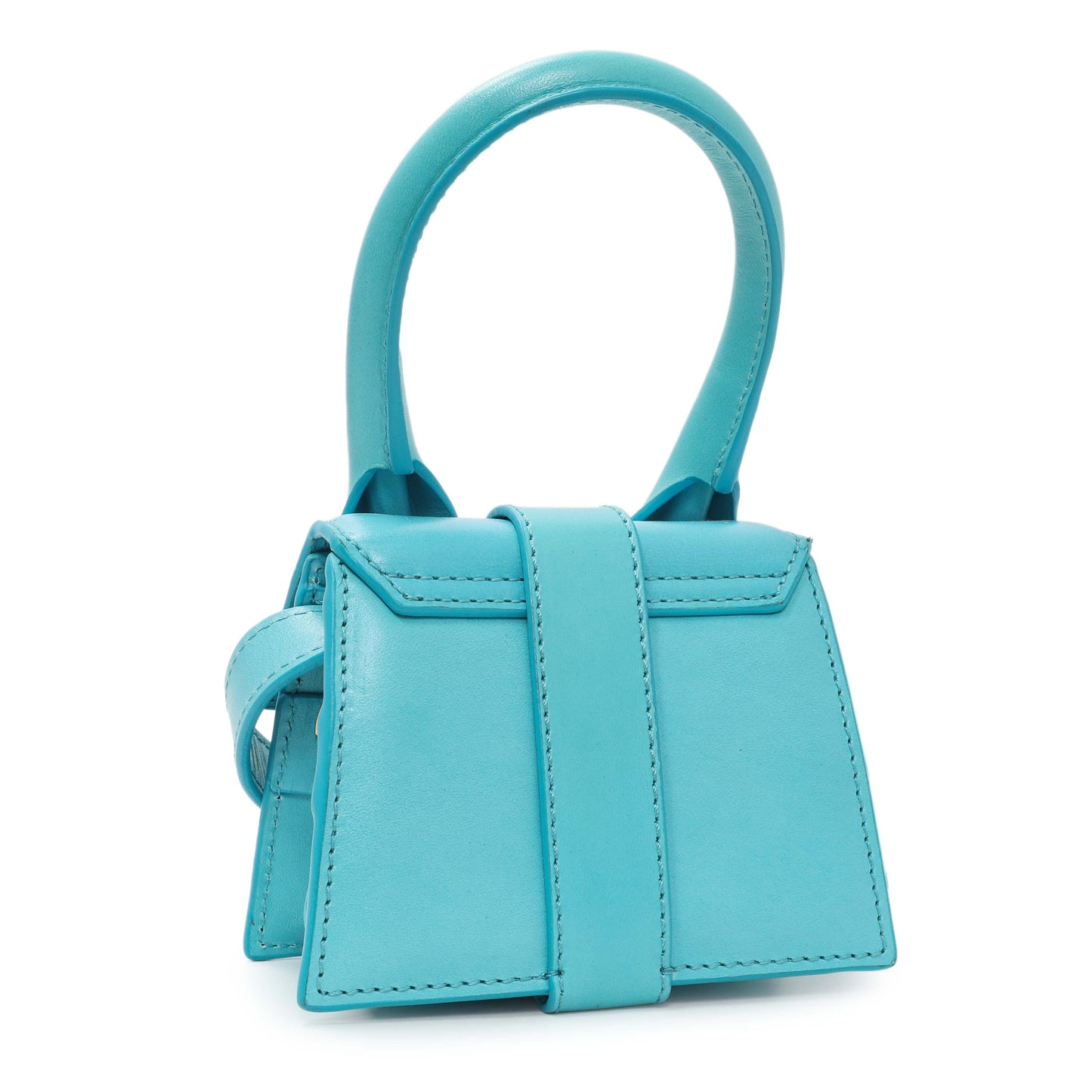 Exclusive Jacquemus Blue Smooth Calfskin Le Chiquito Montagne — Back View