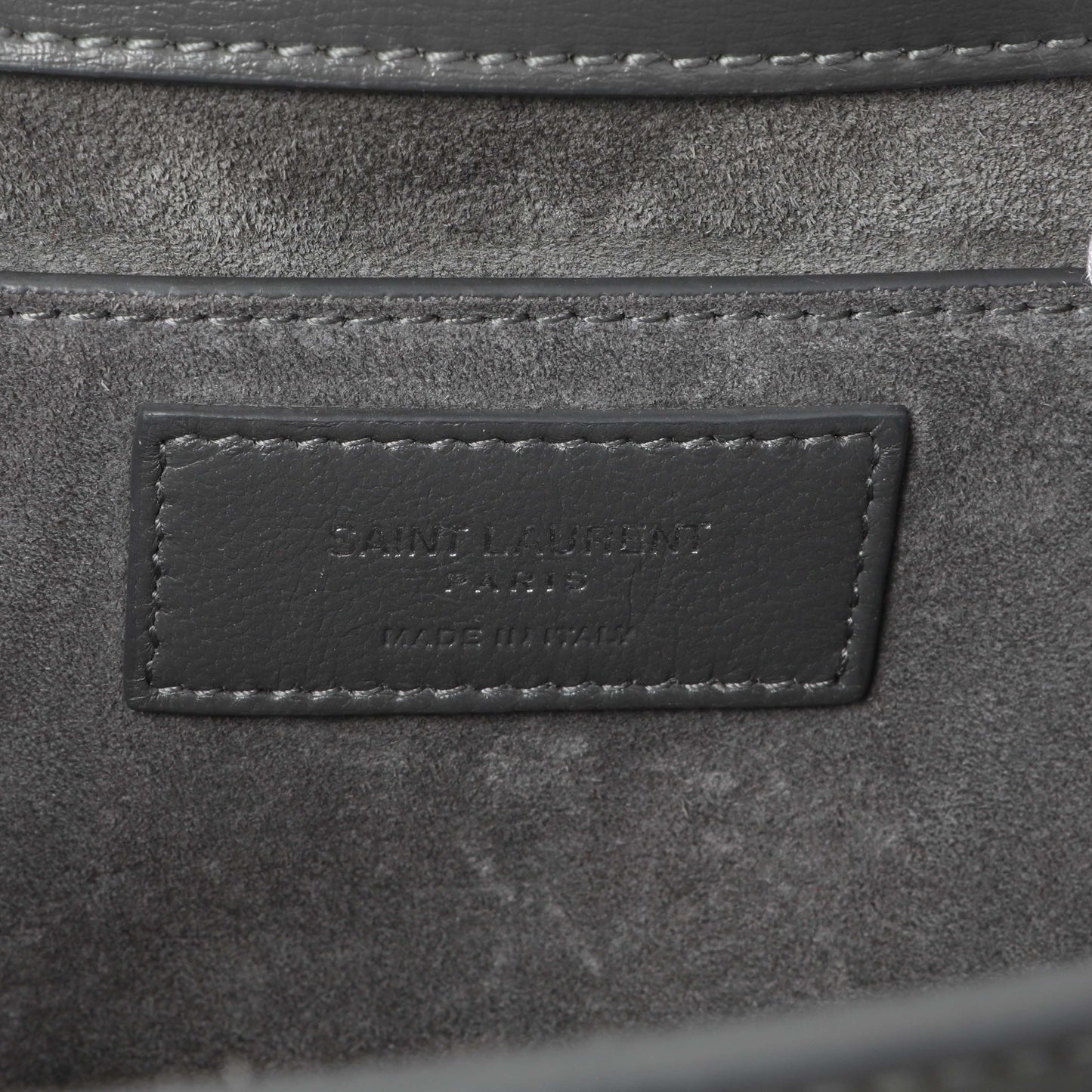 Exclusive Saint Laurent Grey Calfskin Medium Monogram Sunset — Alternate View 11