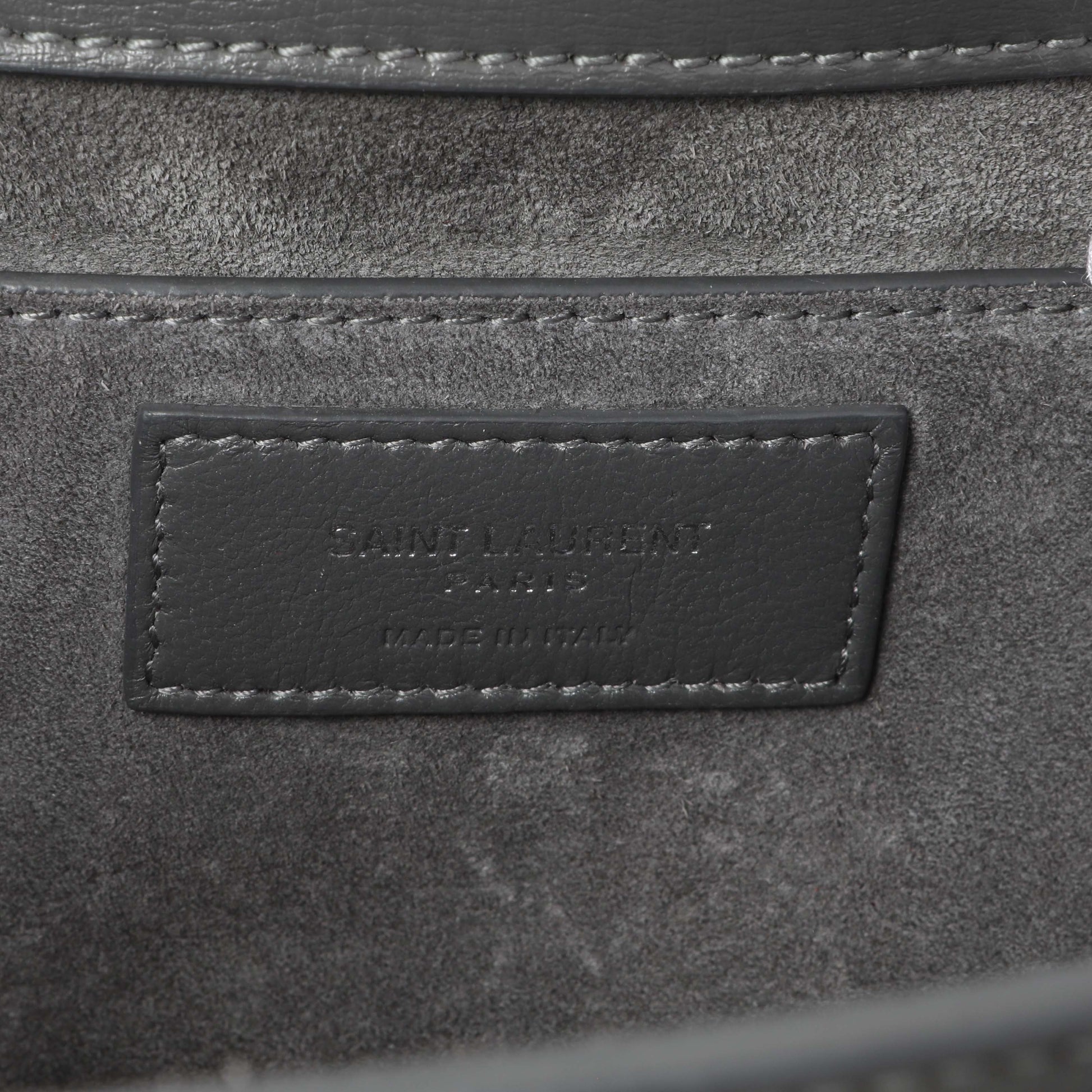 Exclusive Saint Laurent Grey Calfskin Medium Monogram Sunset — Alternate View 11