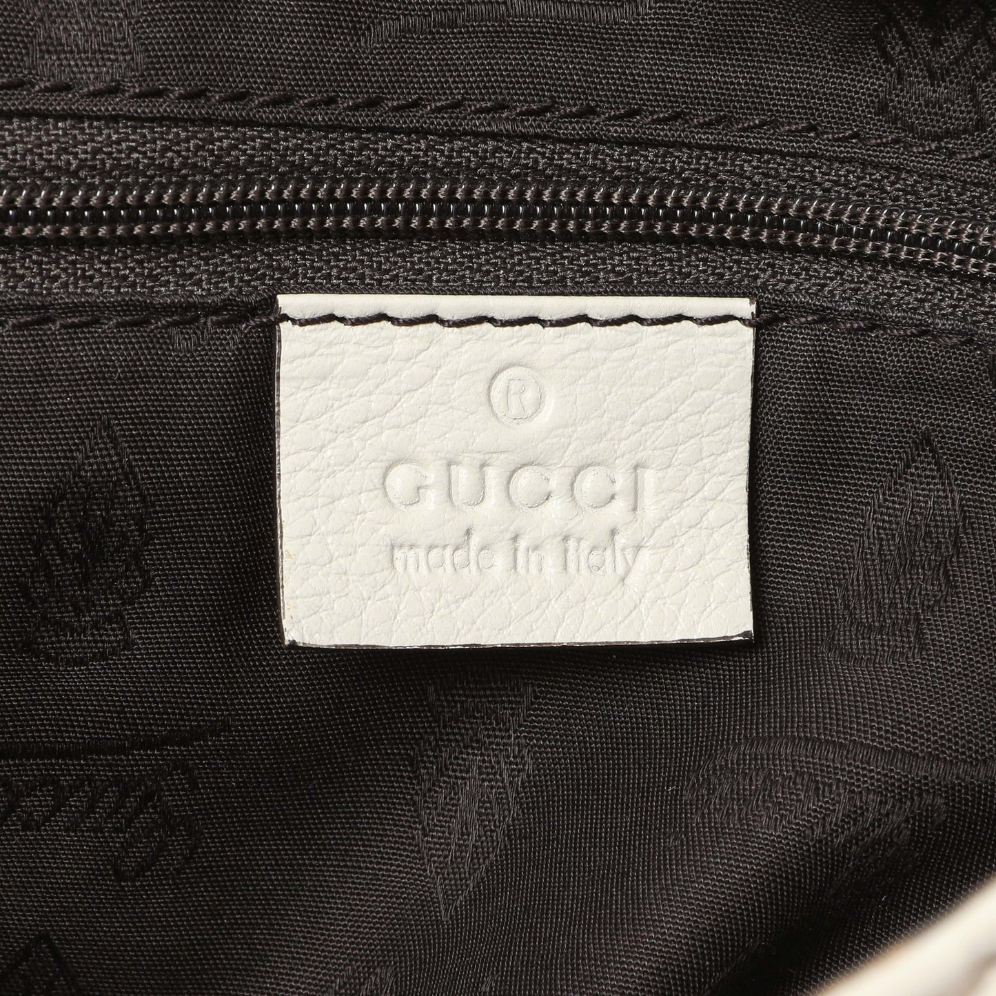Exclusive Gucci White Guccissima Large New Ladies Web Hobo — Detail View