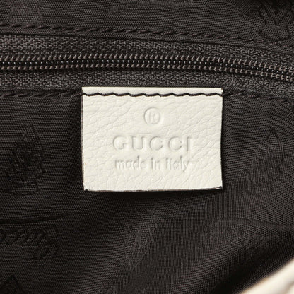 Exclusive Gucci White Guccissima Large New Ladies Web Hobo — Detail View