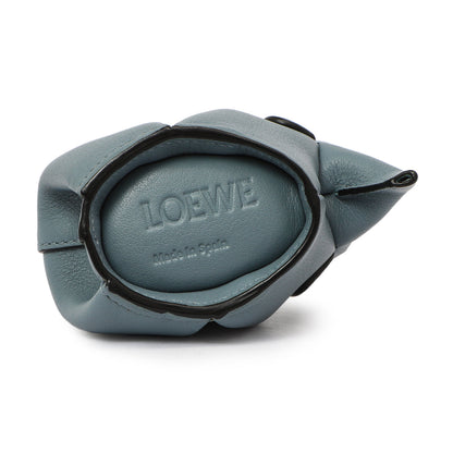 Exclusive Loewe Stone Blue Calfskin Elephant Charm — Back View