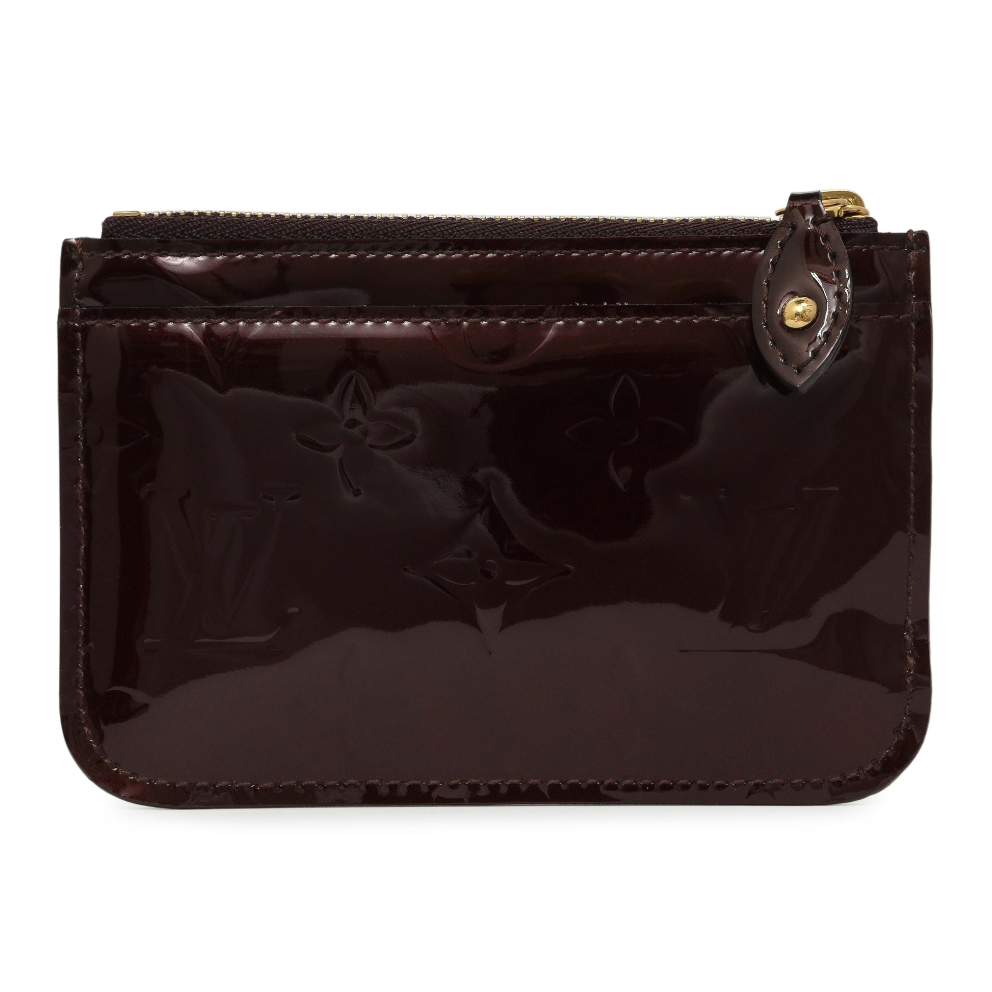 Exclusive Louis Vuitton Amarante Vernis Key Pouch — Side View