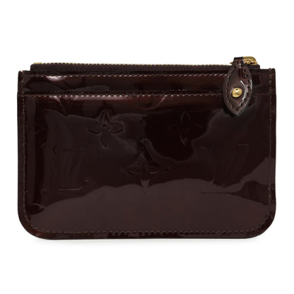Exclusive Louis Vuitton Amarante Vernis Key Pouch — Side View