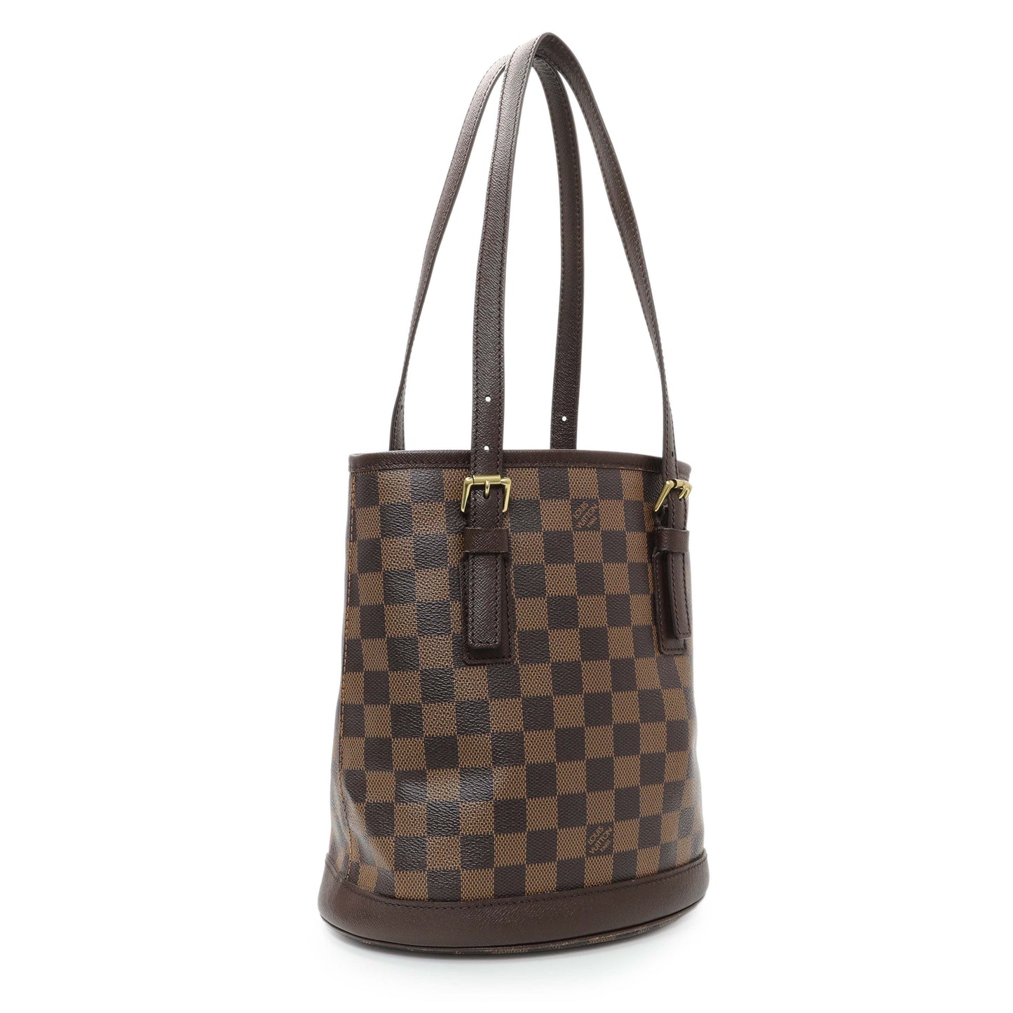 Exclusive Louis Vuitton Damier Ebene Marais Bucket 23 — Side View