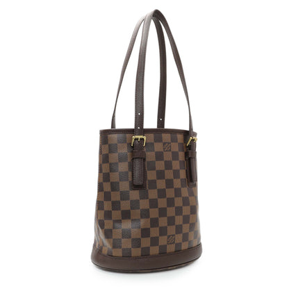 Exclusive Louis Vuitton Damier Ebene Marais Bucket 23 — Side View