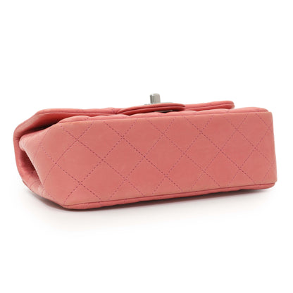 Exclusive Chanel Pink Quilted Lambskin Mini Rectangular Flap — Back View