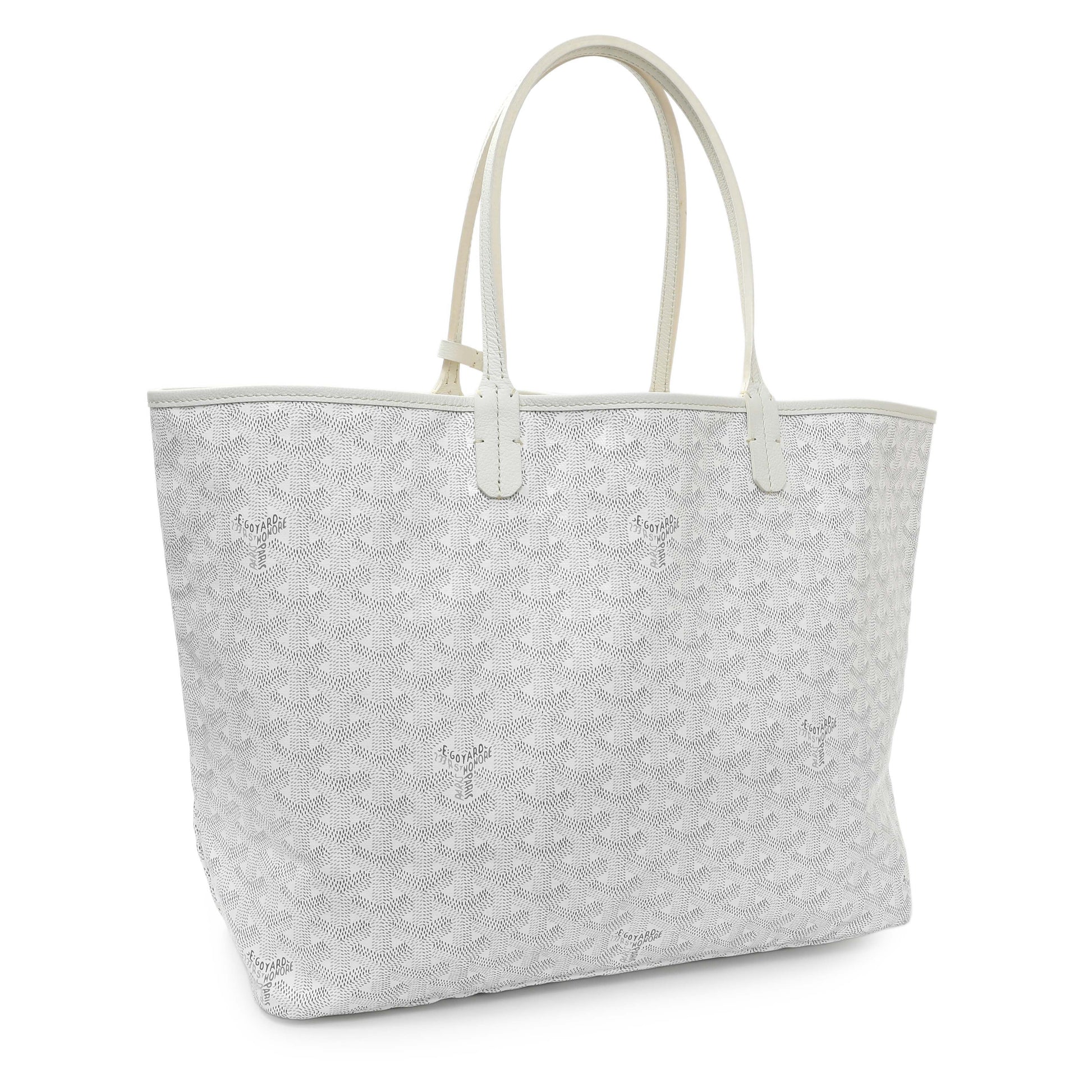 Exclusive Goyard White Goyardine Saint Louis PM — Side View