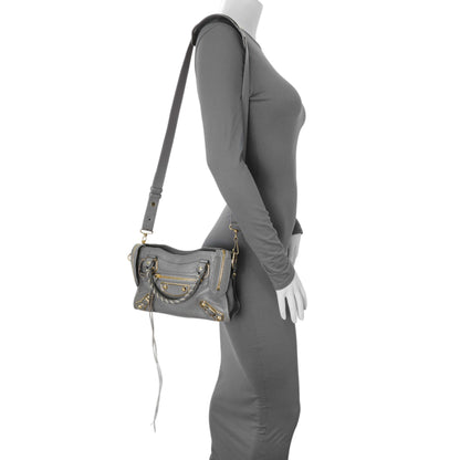 Exclusive Balenciaga Grey Chevre Metallic Edge Mini City — Alternate View 7