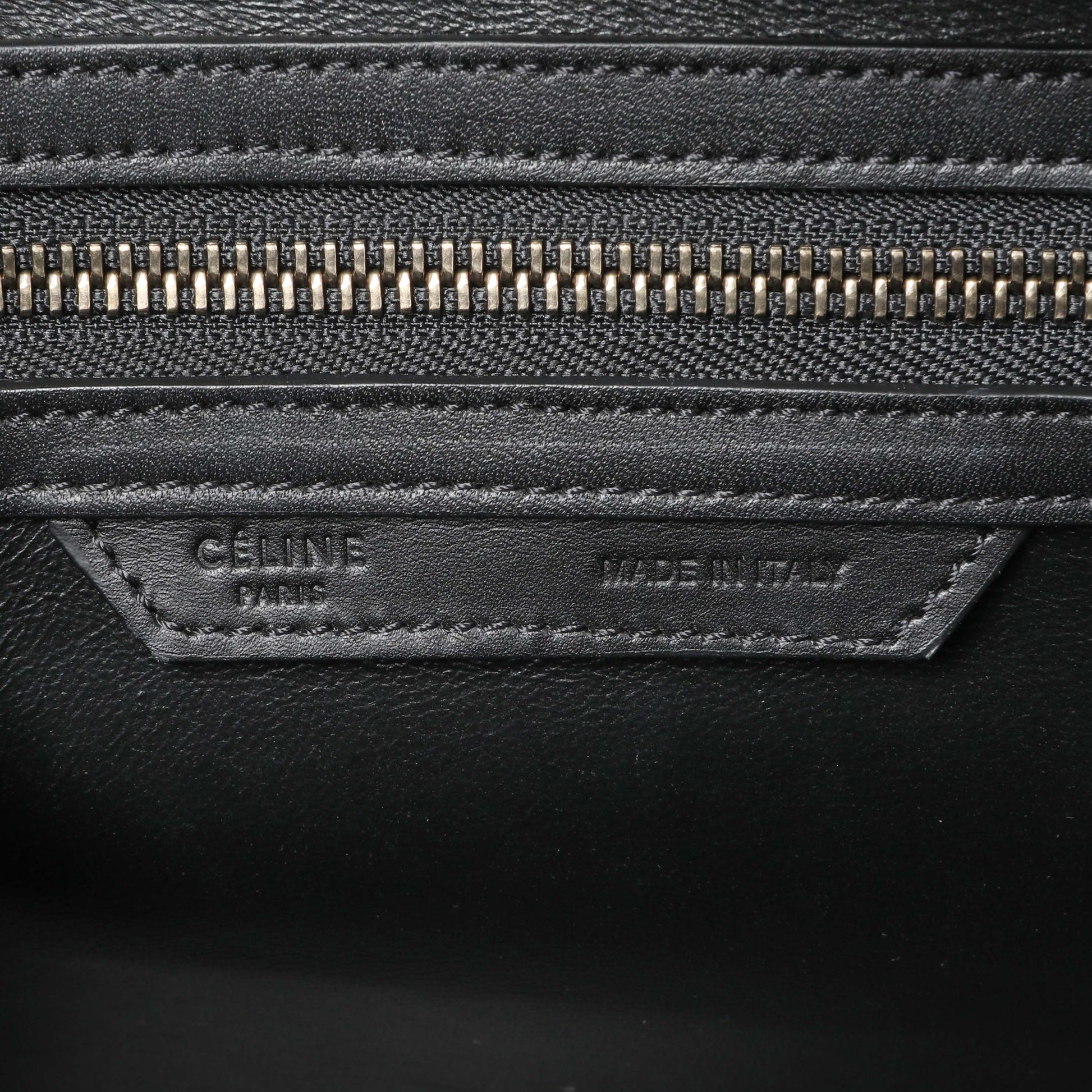 Exclusive Celine Tricolor Calfskin Suede Micro Luggage Tote — Alternate View 9