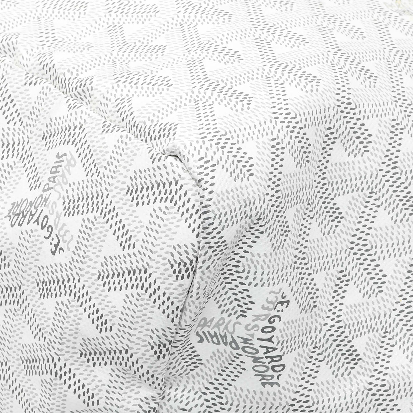 Exclusive Goyard White Goyardine Saint Louis PM — Detail View
