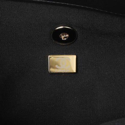 Exclusive Chanel Black Lambskin Quilted Large Duma Drawstring Backpack — Lifestyle View