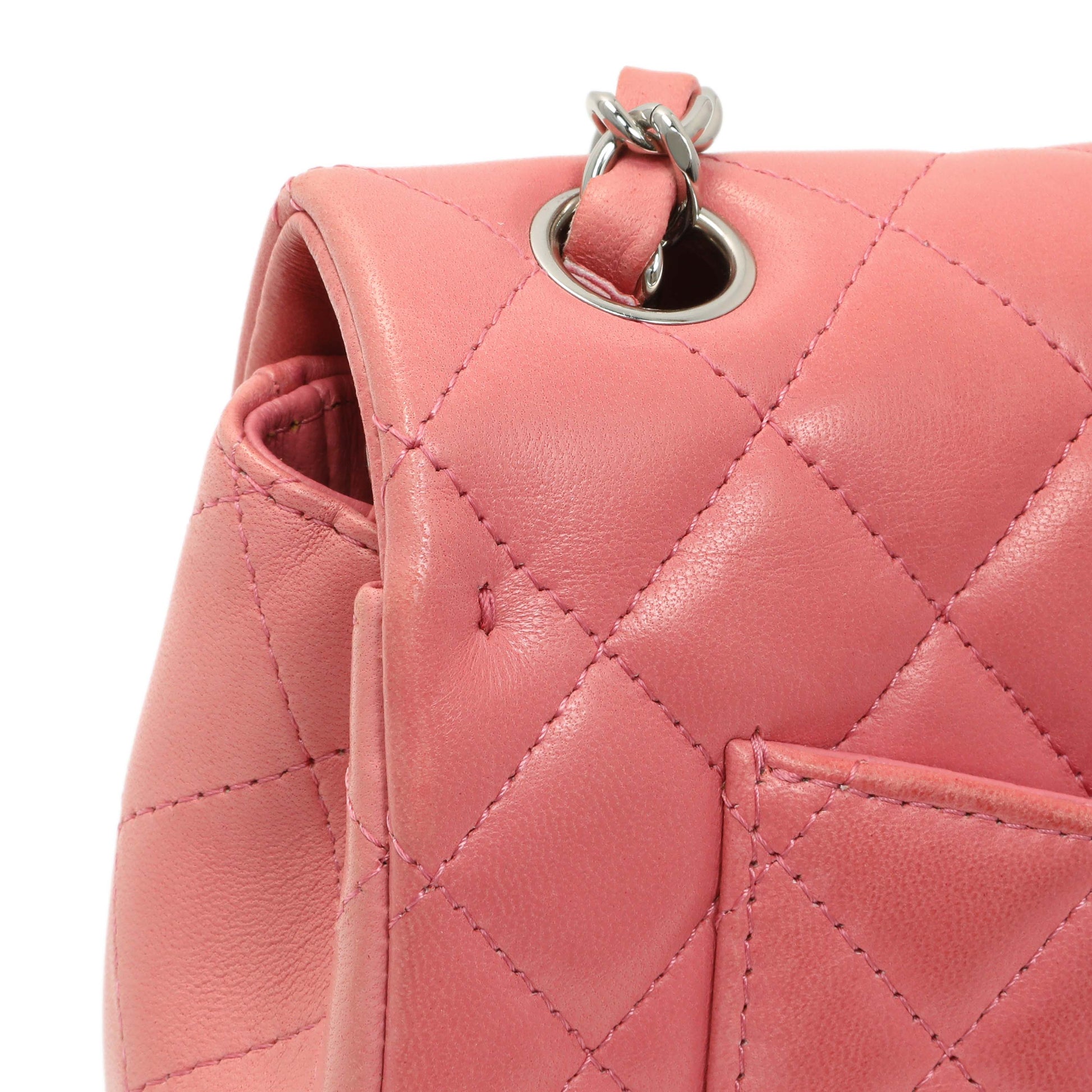 Exclusive Chanel Pink Quilted Lambskin Mini Rectangular Flap — Alternate View 11