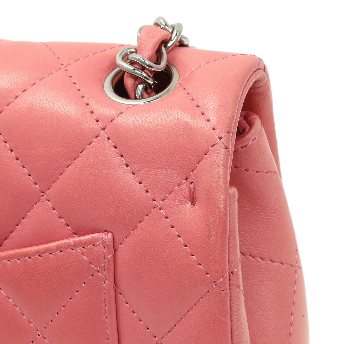 Exclusive Chanel Pink Quilted Lambskin Mini Rectangular Flap — Alternate View 12