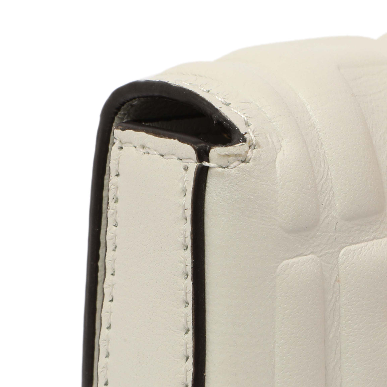 Exclusive Fendi White Nappa Matisse FF Embossed Nano Baguette Charm — Alternate View 7