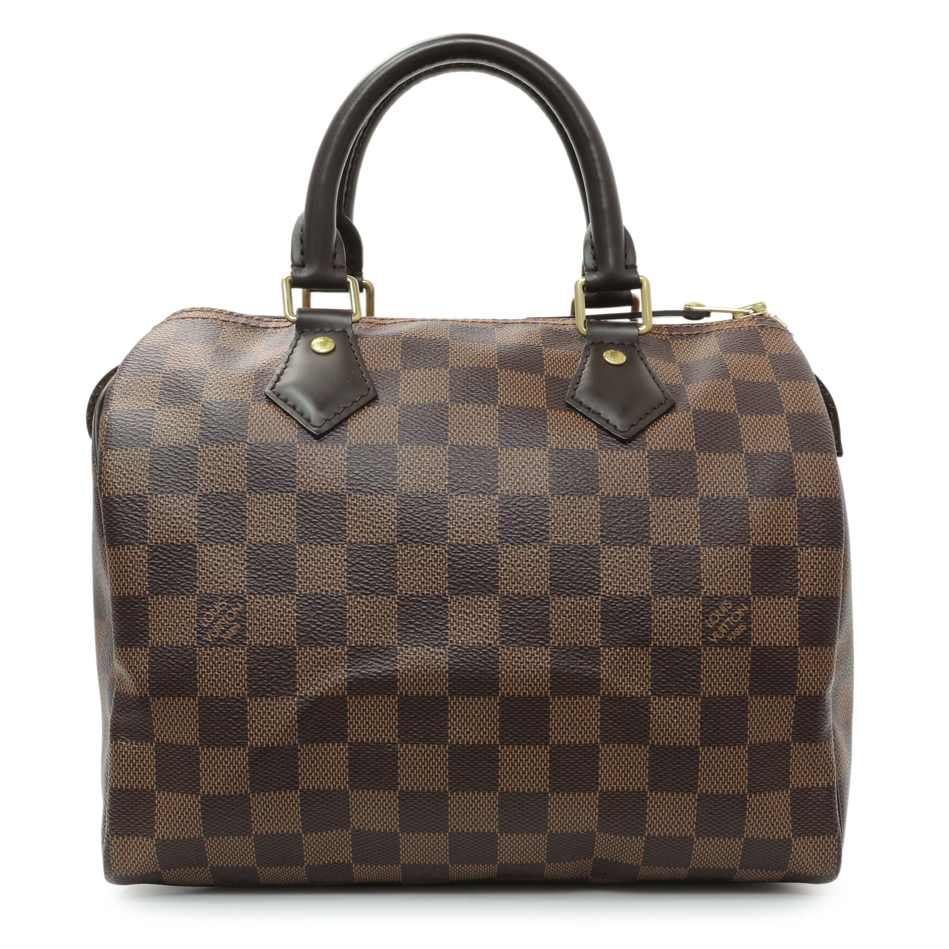 Exclusive Louis Vuitton Damier Ebene Speedy 25 — Front View