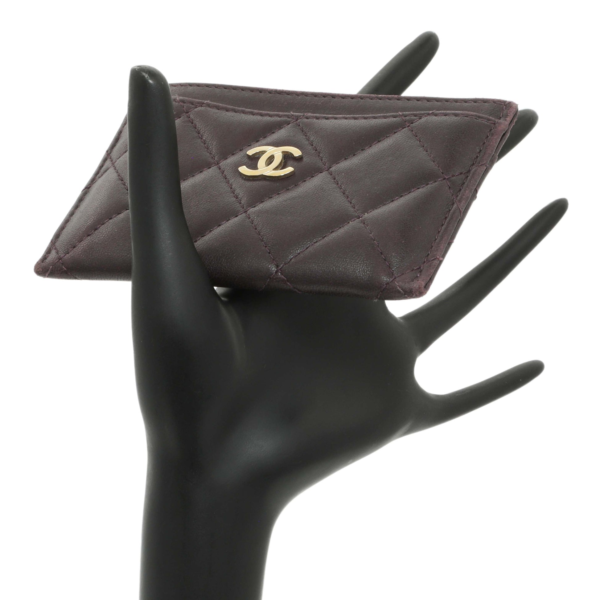 Exclusive Chanel Purple Lambskin Quilted Card Holder — Alternate View 12