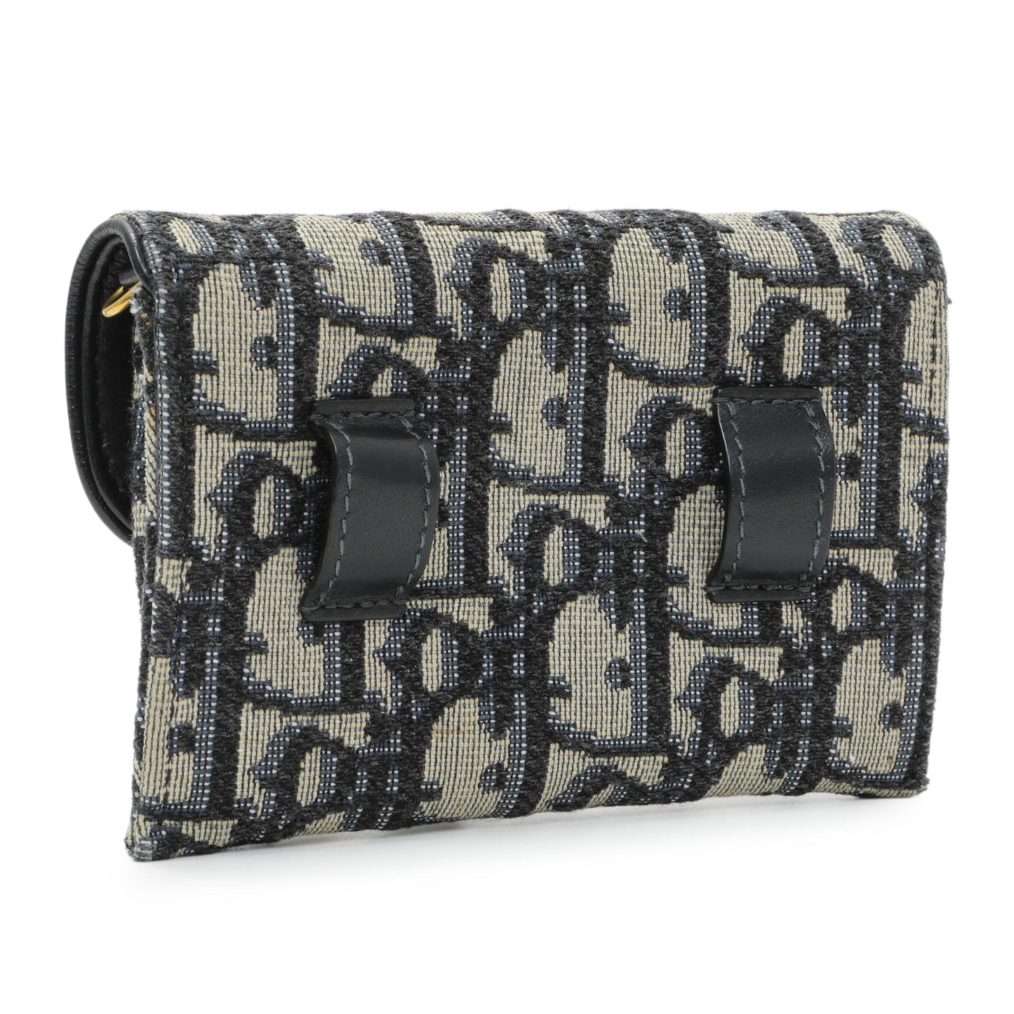 Exclusive Christian Dior Oblique Nano Saddle Chain Pouch — Side View