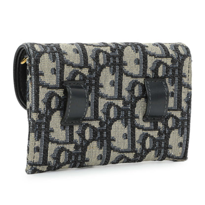 Exclusive Christian Dior Oblique Nano Saddle Chain Pouch — Side View
