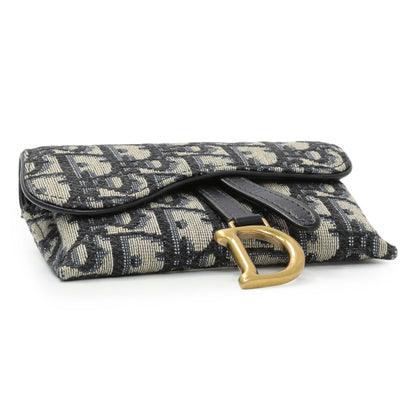 Exclusive Christian Dior Oblique Nano Saddle Chain Pouch — Back View