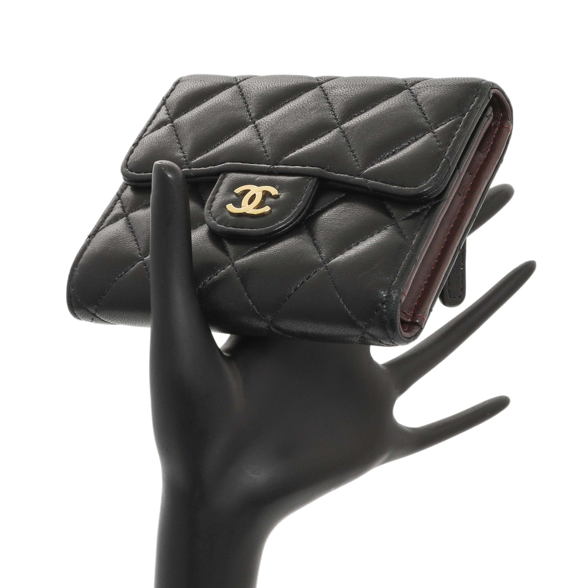Exclusive Chanel Black Quilted Lambskin Small Flap Wallet — Alternate View 11