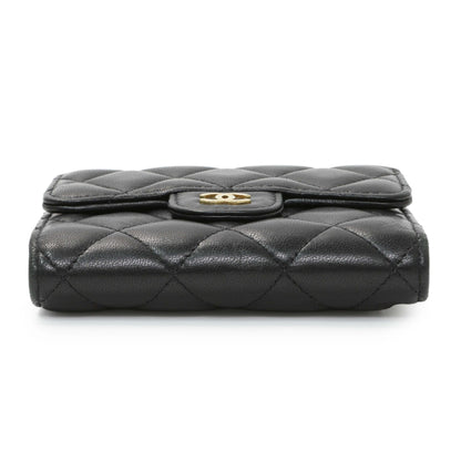 Exclusive Chanel Black Quilted Lambskin Small Flap Wallet — Back View