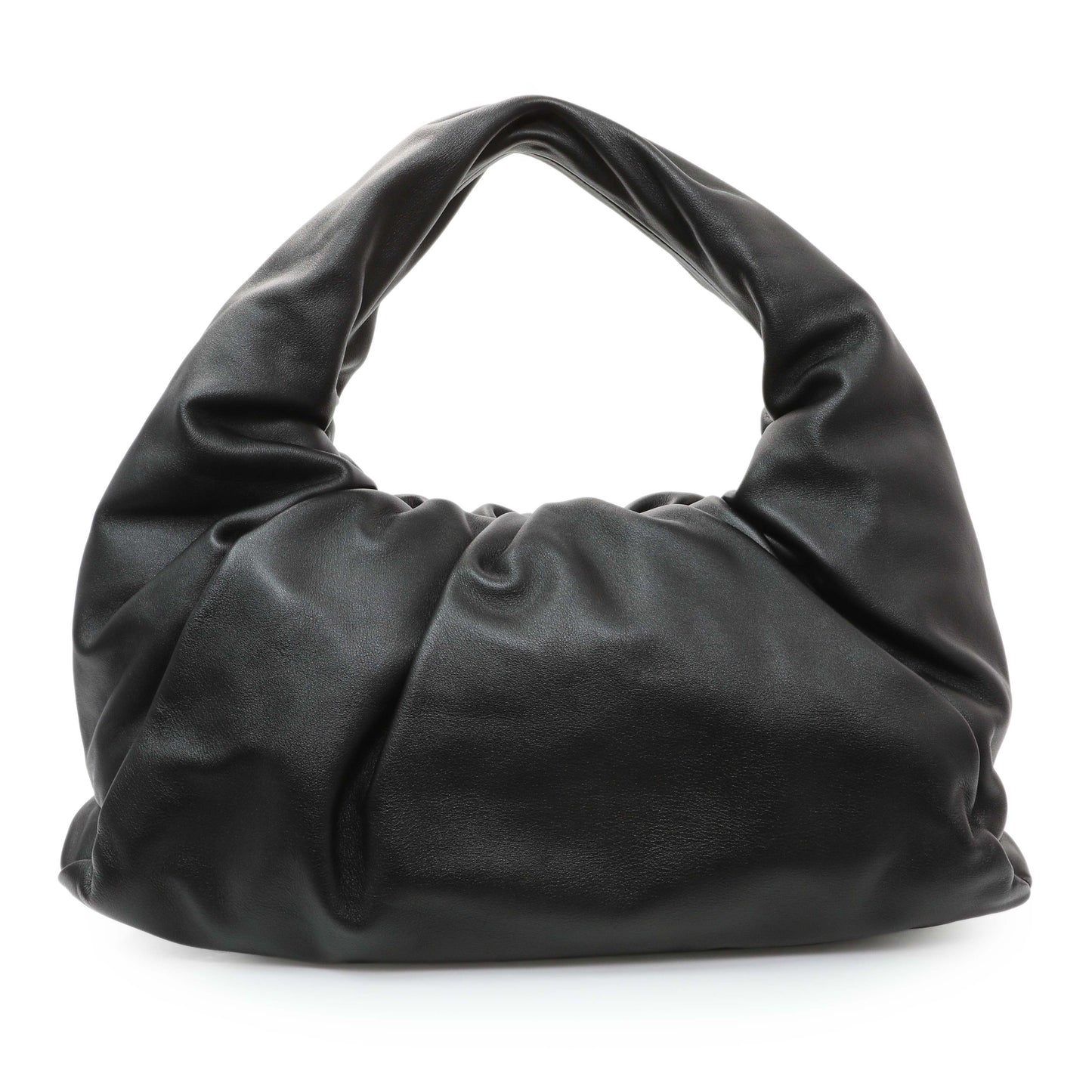 Exclusive Bottega Veneta Black Smooth Butter Calfskin Small The Shoulder Pouch — Front View