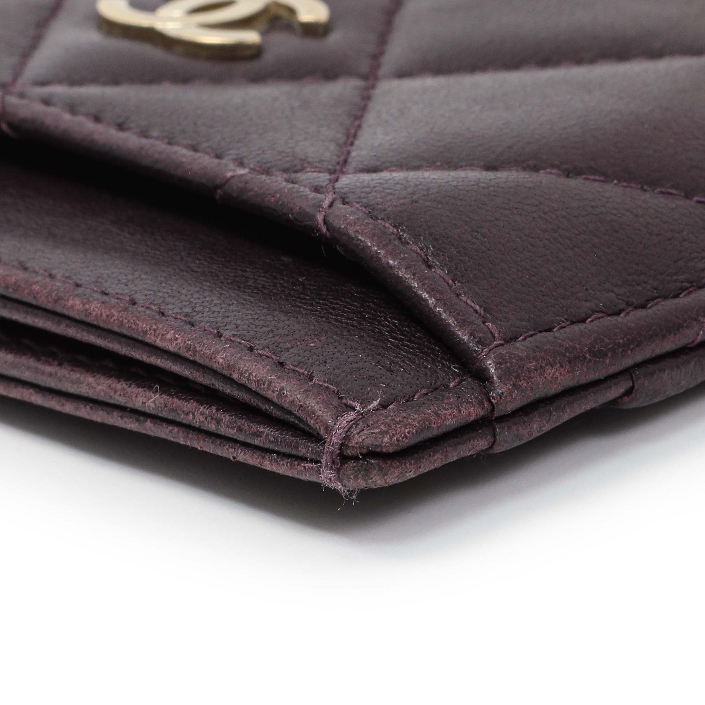 Exclusive Chanel Purple Lambskin Quilted Card Holder — Alternate View 7
