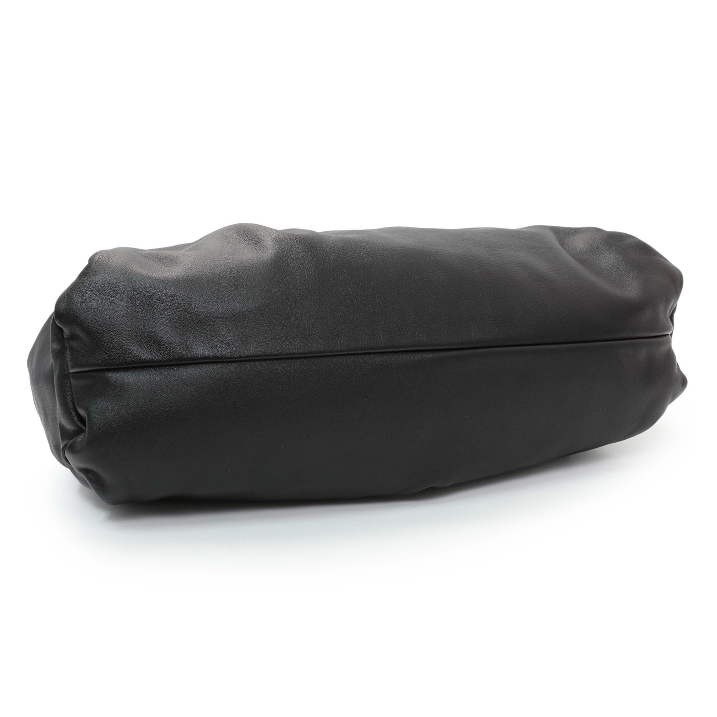 Exclusive Bottega Veneta Black Smooth Butter Calfskin Small The Shoulder Pouch — Back View