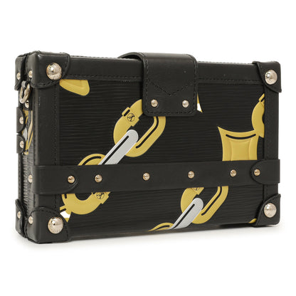 Exclusive Louis Vuitton Black Epi Chain Flower Petite Malle — Side View