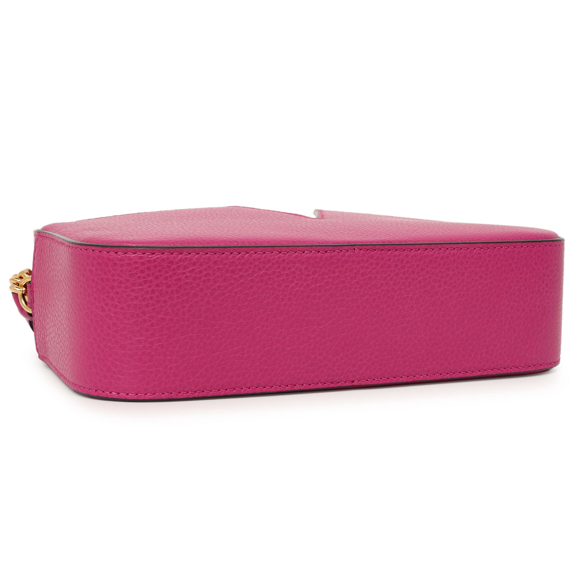 Exclusive Versace Fuchsia Calfskin Small Virtus Camera Bag — Back View