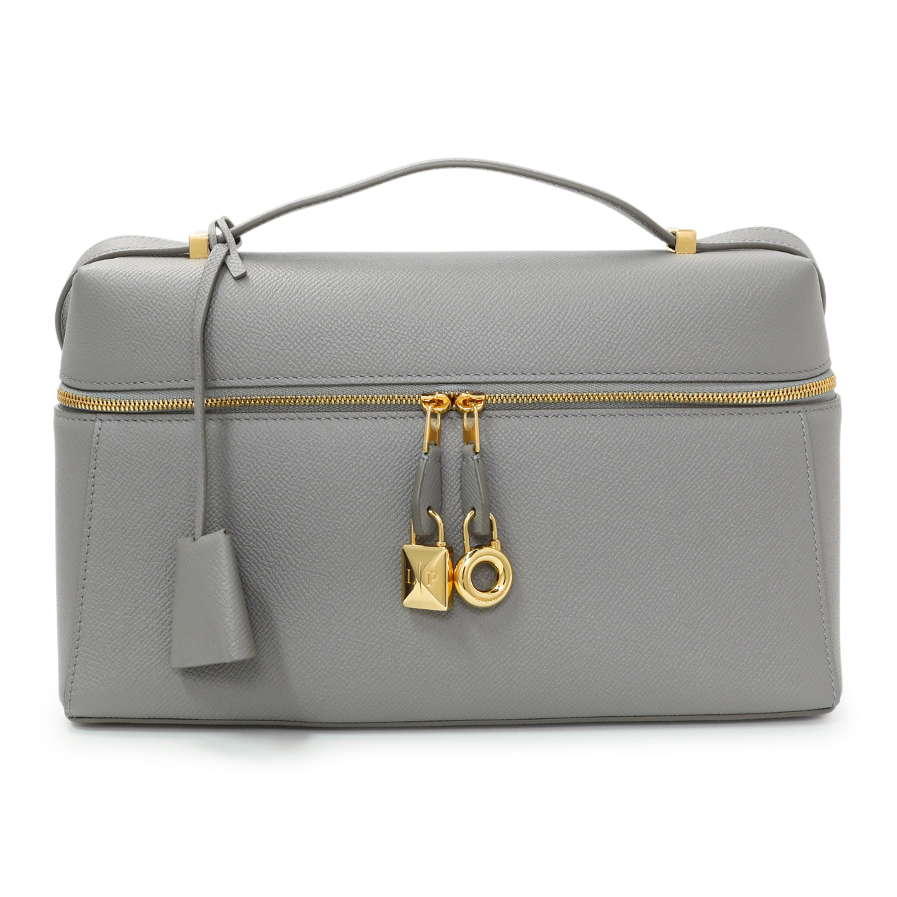 Exclusive Loro Piana Grey Textured Calfskin Extra Bag L27 — Side View