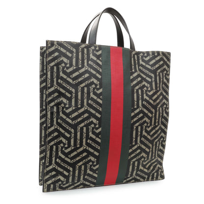 Exclusive Gucci Convertible Soft Open Caleido GG Coated Canvas tote bag — Side View